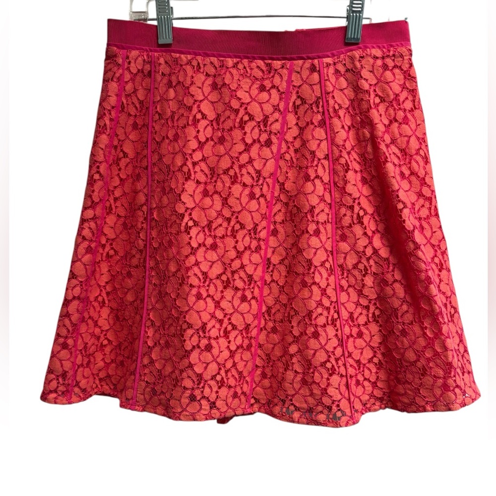 MARC BY MARC JACOBS Women’s Pink and Orange Luna Lace A-line Skirt - Size 4